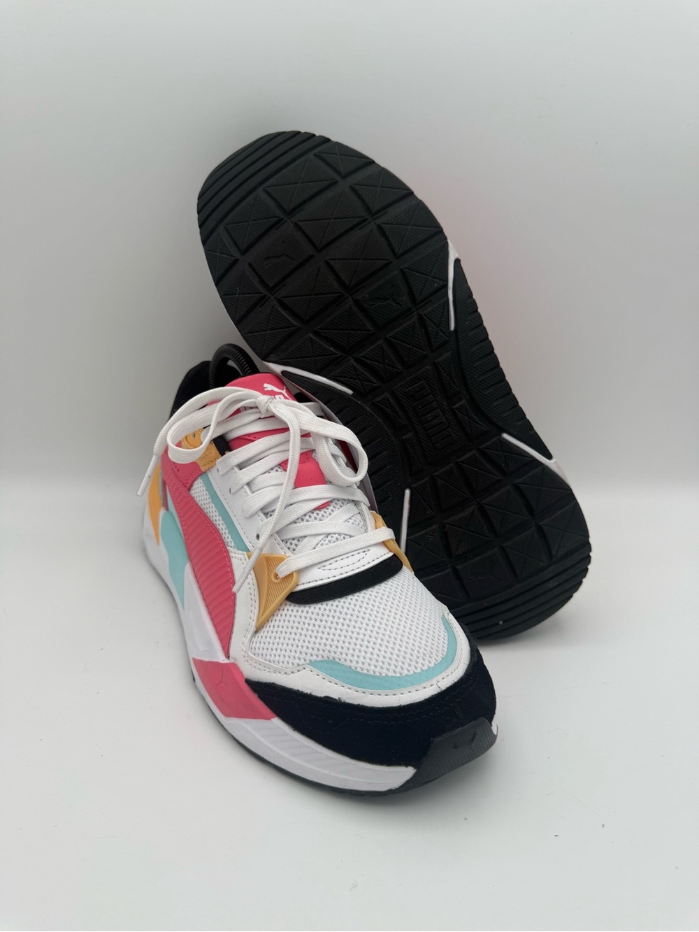 Women's Puma RS-X3 White Multi-Color Athletic Running Shoes Size 8.5 403039-12